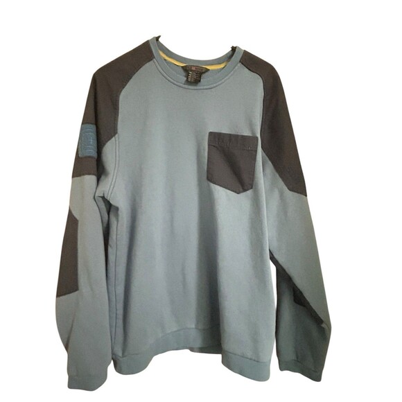 511 Tactical Long Sleeves Elbow Patchs Radar Fleece Crew Blue/Navy Size Large - Picture 1 of 10